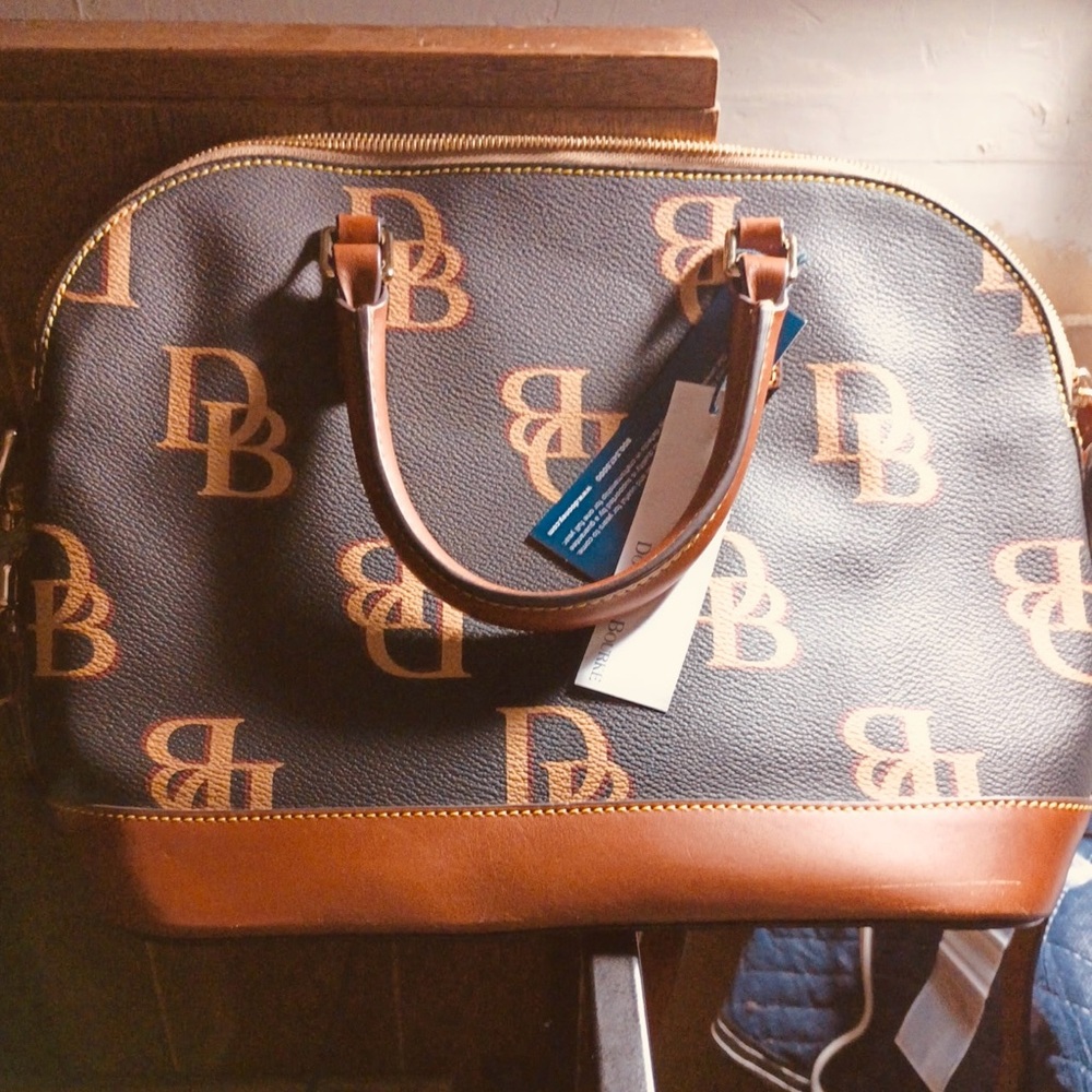 Dooney & Bourke Black and Brown Satchel
